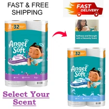 Angel Soft & Strong Toilet Paper,8 Mega Rolls =32 Regular Rolls,(Select Scent)