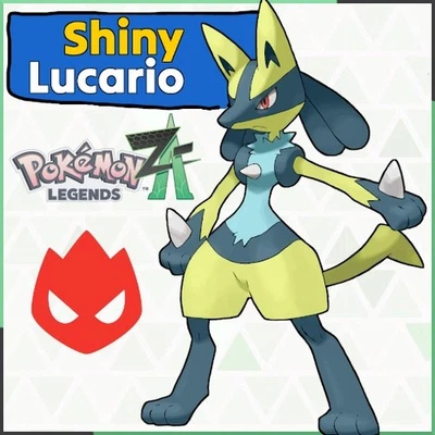 Shiny Alpha Lucario Lv. 28 With Master Ball Pokémon Legends Z-A Pokemon ZA PLZA