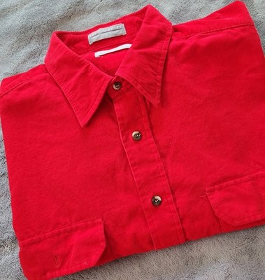 MENS ANDHURST LS BRIGHT RED CORDUROY BUTTON DOWN SIZE XL