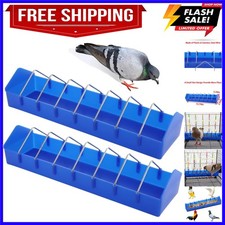 2 Pack Large Pigeon Feeder Thick Durable Slot Container Feeding Dish Food Dis...