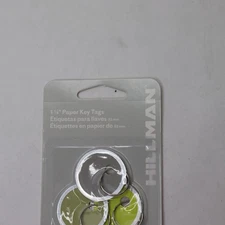 (5-Pk) The Hillman Group Paper Key Tags Color With Ring 1-1/4 0003890209025