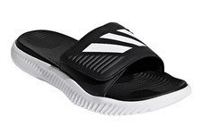 adidas AlphaBOUNCE Slide Black White Men Sports Sandals Slippers BA8775 NEW
