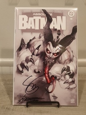   ABSOLUTE BATMAN #18   2X SIGNED BY SCOTT SNYDER & DAVE WILKINS MEGACON  26  