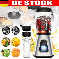 Standmixer Universal Mixer Smoothie Maker Ice Crusher Glas Edelstahl 1300 Watt