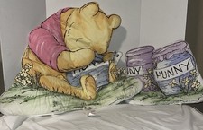 LOT 2 Vintage Classic Winnie The Pooh Soft 3D Fabric Wall Hangings Decor 1998