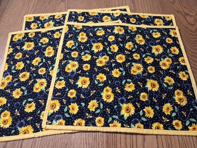 Handmade Quilted Placemats. Set Of 4. Size 14''x16''. L