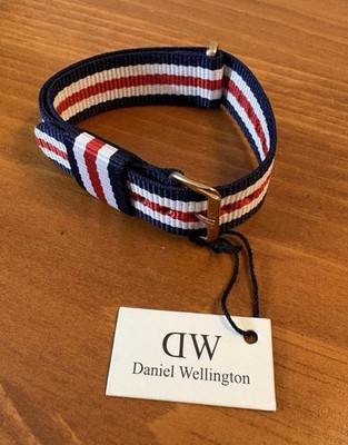 Daniel Wellington Watch Strap Canterbury 18mm Nylon Blue, Red, White NEW