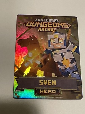 Minecraft Dungeons Arcade Series 4 #110 Hero: Sven Holo Foil Card