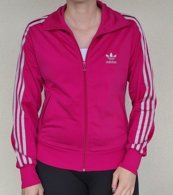 Adidas Trainingsjacke / Knallpink & Silber