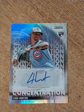 2025 Topps Stadium Club Concentration Auto Cade Horton RC TVA-CH