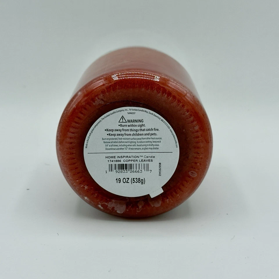 Yankee Candle Home Inspiration Copper Leaves Fragrance Glass Jar 19oz 538g - Image 4 of 4