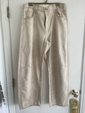 Levi's Barrel Cinch Waist Light Beige Denim Jeans Cotton women  s Solid 5-Pocket