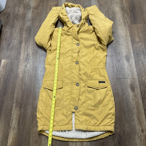 Abercrombie & Fitch Women's Sherpa-Lined Parka Hooded Jacket Yellow Size S - Picture 6 of 24