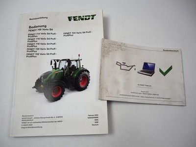 Fendt 714 716 718 720 722 724 Vario S4 Profi ProfiPlus Owners Manual 2020