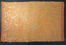 Fortuny Barberini Burnt apricot & silvery gold- 1 Yard (52x35 inches) #5208