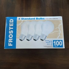 4-Pack 100-Watt Frosted Soft White Traditional A19 Light Bulbs NEW Collectible
