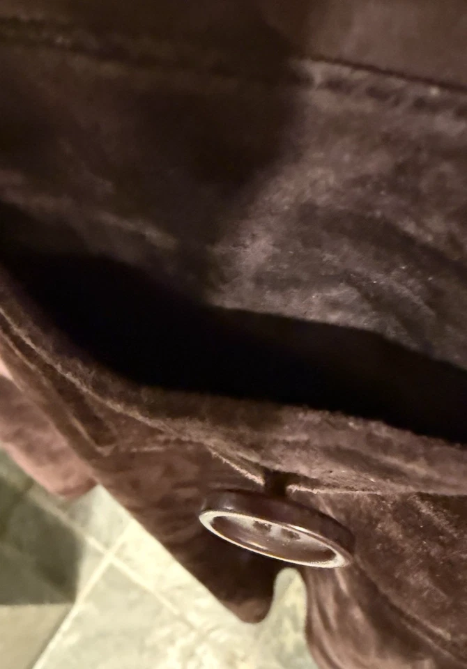 BC Ethic Men's XL Genuine Suede Leather Jacket Brown Custom Crafted Vintage 90s - Image 4 of 4