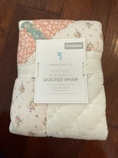 NWT Pottery Barn Kids Heritage Butterfly Reversible Quilted Sham Standard