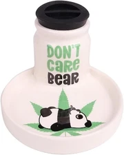 Ceramic 2 in 1 Ashtray w/ Stash Jar - 5"x3" (Don't Care Bear)