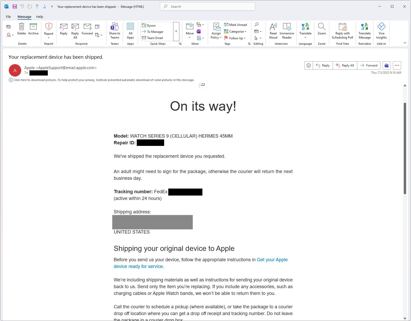 Apple Watch Hermès Series 9 45mm Silver Stainless Steel GPS+Cellular A2984 w/Box thumbnail 18