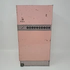 Childs Vintage 1950s Toy Pink Tin Metal Refrigerator Kitchen by Wolverine USA