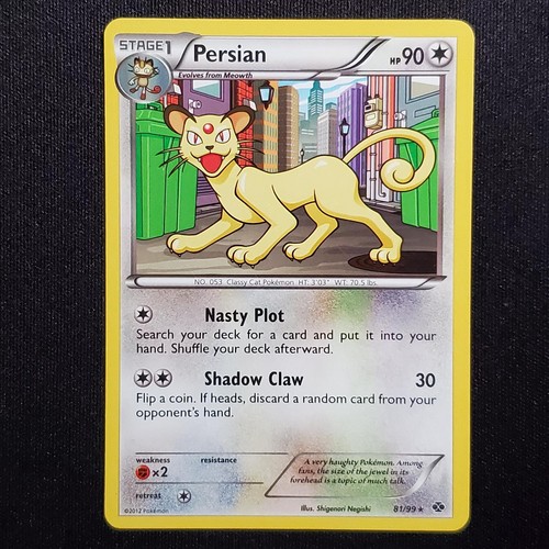 Persian 81/99 Rare Next Destinies Pokemon Damaged