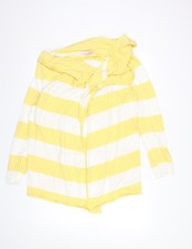 Womens UK Size 14 Michele Hope Yellow Cardigan Jumper