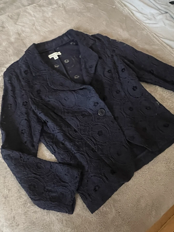 Blazer para mujer Adrienne Vittadini manga larga chaqueta botón delantero talla L Foto 4 de 4