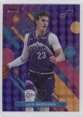 2025-26 Topps Finest Common Purple Geometric Refractor /100 Lauri Markkanen 1n9c