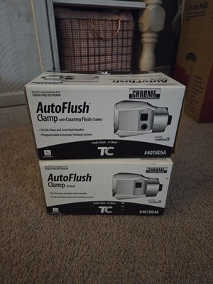 2 NEW TC Auto Flush Toilet & Urinal Clamps Plastic Chrome #401804A - Sloan+ Zurn