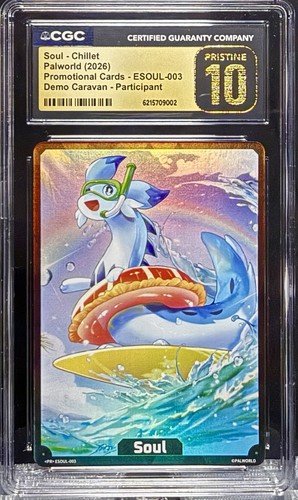 CGC PRISTINE 10 Palworld Official Card Game TCG Chillet Soul PR ESOUL-003 POP 2!