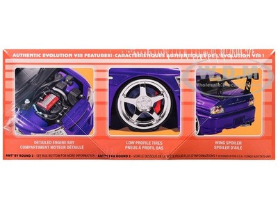 SKILL 2 MODEL KIT 1995 MITSUBISHI LANCER EVO VIII 1/25 SCALE BY