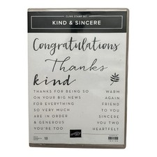 STAMPIN’ UP!  Kind & Sincere Clean Stamp Set (Retired) Missing 2 Stamps +16/18