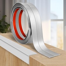 Flexible Peel Stick Wall Corner Guards Silver 2.4"x40ft Edge Protector Trim