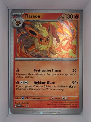 Pokemon TCG Flareon 167 Cosmos Holo Black Star Promo Prismatic Evolutions NM