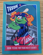 Tessie The Green Monster Autographed/Signed Baseball Card
