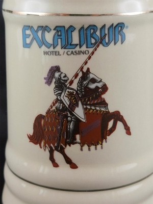 Ceramic Mug Tankard Excalibur Hotel Casino Las Vegas Nevada by Emerald Vintage