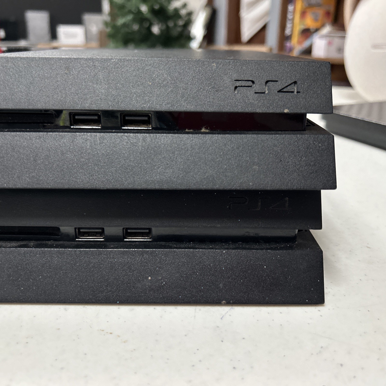 Lot Of 2 Defective Sony PlayStation 4 PS4 Black System Console Only For Parts