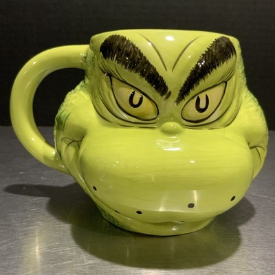 Dr. Seuss The Grinch Figural 3D Face Mug 2015 Vandor Ceramic Cup Coffee