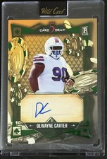 Wild Card Dewayne Carter Autograph Rookie Football Card /1