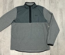 Under Armour Sweatshirt Mens XL Gray ColdGear Infrared 1/4 Zip Pullover 1357088