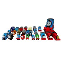Thomas  Friends Train Lot 27pc Wooden Diecast Magnetic 2002 Percy Diesel James