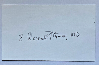 Edward Donnall Thomas - Nobelpreis Medizin 1990 -original Autogramm - 12 x 8 cm
