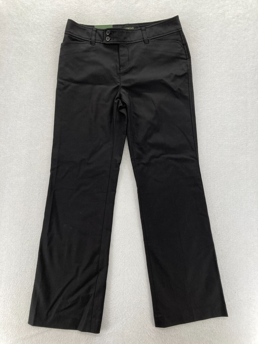 Eddie Bauer Dress Pants Women's 6 Vashon Fit Straight Leg Black
