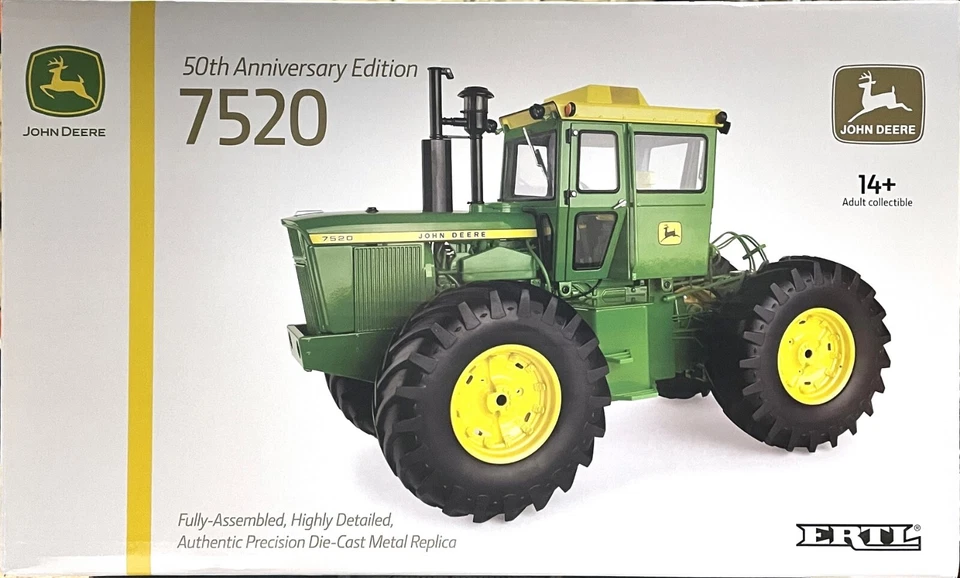 1/16 John Deere 7520 4WD Tractor, 50th Anniversary - Ertl Precision Series - Image 4 of 4