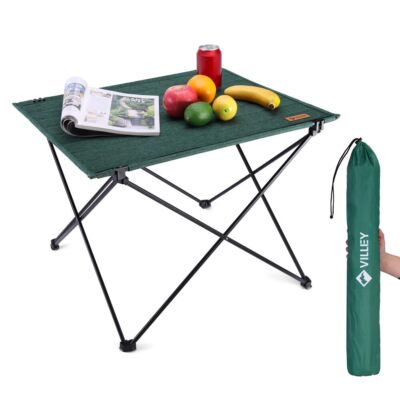 VILLEY Portable Folding Camping Table Lightweight Beach Table Aluminum Panel USA