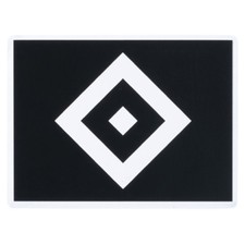 Aufkleber Sticker "Raute" transparent schwarz Hamburger SV HSV