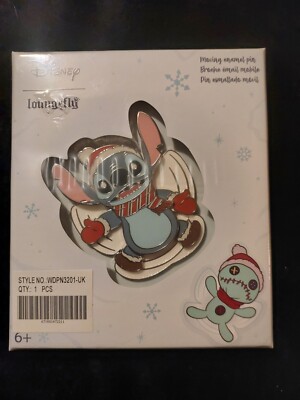 Disney Loungefly Jumbo Pin Stitch Snow Angel Limited Edition 2500 Neu Sealed