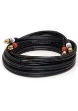 Monoprice Premium 2 RCA Plug/2 RCA Plug M/M 22AWG Cable 10ft