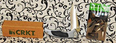 CRKT Columbia River Tighe Coon 5270 Pocket Knife - Button Lock Manual Open NEW
